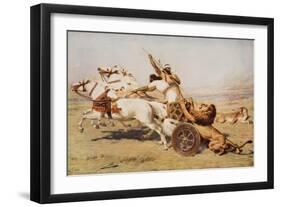 Nimrod, a Mighty Hunter, Illustration from 'The Outline of History' by H.G. Wells, Volume I,…-Briton Rivière-Framed Giclee Print