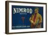 Nimrod Lemon Label - San Fernando, CA-Lantern Press-Framed Art Print