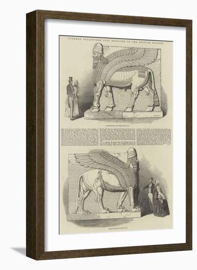 Nimroud Sculptures Just Received at the British Museum-T. D. Scott-Framed Giclee Print