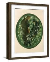 Nimue Beguiling Merlin with Enchantment, Plate Xv from 'The Flower Book'-Edward Burne-Jones-Framed Giclee Print