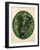 Nimue Beguiling Merlin with Enchantment, Plate Xv from 'The Flower Book'-Edward Burne-Jones-Framed Giclee Print