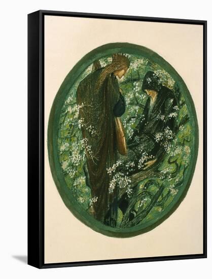 Nimue Beguiling Merlin with Enchantment, Plate Xv from 'The Flower Book'-Edward Burne-Jones-Framed Stretched Canvas