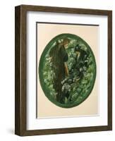 Nimue Beguiling Merlin with Enchantment, Plate Xv from 'The Flower Book'-Edward Burne-Jones-Framed Giclee Print