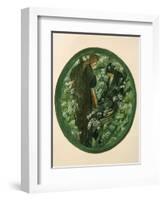 Nimue Beguiling Merlin with Enchantment, Plate Xv from 'The Flower Book'-Edward Burne-Jones-Framed Giclee Print