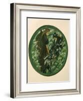 Nimue Beguiling Merlin with Enchantment, Plate Xv from 'The Flower Book'-Edward Burne-Jones-Framed Giclee Print