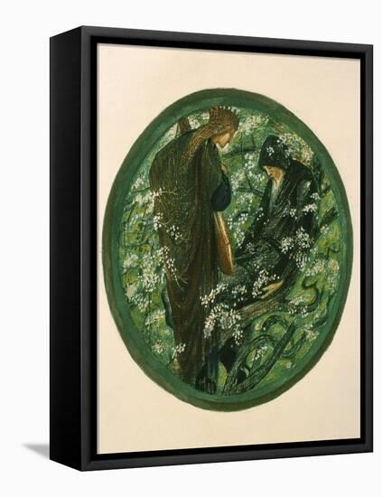 Nimue Beguiling Merlin with Enchantment, Plate Xv from 'The Flower Book'-Edward Burne-Jones-Framed Stretched Canvas