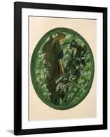 Nimue Beguiling Merlin with Enchantment, Plate Xv from 'The Flower Book'-Edward Burne-Jones-Framed Giclee Print