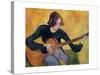 Nina Hamnett (1890-1956) with Guitar, c.1917/18-Roger Eliot Fry-Stretched Canvas