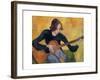 Nina Hamnett (1890-1956) with Guitar, c.1917/18-Roger Eliot Fry-Framed Giclee Print