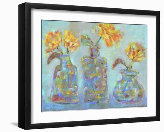 Nina's Three Bud Vases-Lisa Katharina-Framed Giclee Print