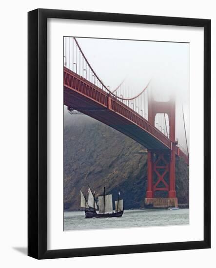 Nina under the Golden Gate-Eric Risberg-Framed Photographic Print