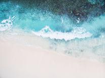 Beautiful Tropical White Empty Beach and Sea Waves Seen from Above-NinaMalyna-Laminated Photographic Print