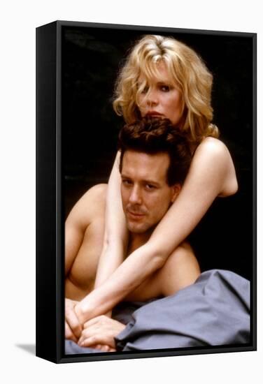 NINE 1/2 WEEKS, 1986 directed by ADRIAN LYNE Kim Basinger and Mickey Rourke (photo)-null-Framed Stretched Canvas