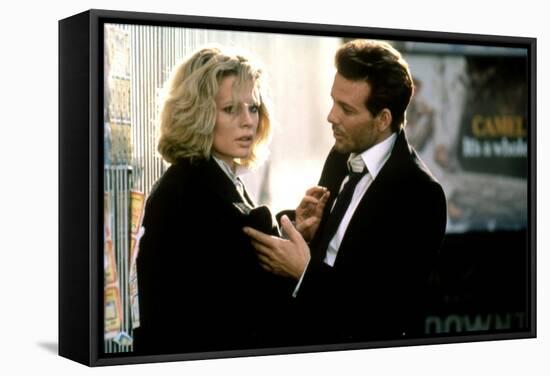 NINE 1/2 WEEKS, 1986 directed by ADRIAN LYNE Kim Basinger and Mickey Rourke (photo)-null-Framed Stretched Canvas