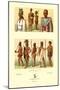Nine African Tribe Members-null-Mounted Art Print