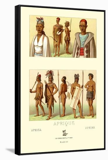 Nine African Tribe Members-null-Framed Stretched Canvas