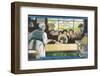 Nine Children Watch as a Lucky Little Girl Buys Herself a Bar of Fry's Chocolate-Tom Browne-Framed Photographic Print