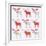 Nine Document Reindeer-Sarah Battle-Framed Giclee Print