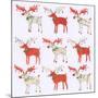 Nine Document Reindeer-Sarah Battle-Mounted Giclee Print