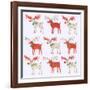 Nine Document Reindeer-Sarah Battle-Framed Giclee Print