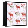 Nine Document Reindeer-Sarah Battle-Framed Stretched Canvas