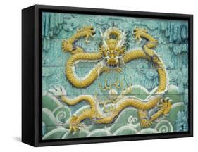 Nine Dragon Wall, Forbidden City, Beijing, China, Asia-Gina Corrigan-Framed Stretched Canvas