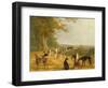 Nine Greyhounds in a Landscape-Jacques-Laurent Agasse-Framed Giclee Print