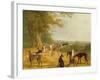 Nine Greyhounds in a Landscape-Jacques-Laurent Agasse-Framed Giclee Print