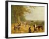 Nine Greyhounds in a Landscape-Jacques-Laurent Agasse-Framed Giclee Print