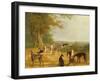 Nine Greyhounds in a Landscape-Jacques-Laurent Agasse-Framed Giclee Print