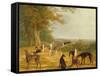 Nine Greyhounds in a Landscape-Jacques-Laurent Agasse-Framed Stretched Canvas