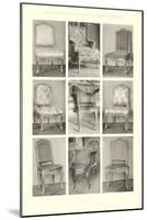 Nine Louis XV Chairs-null-Mounted Art Print