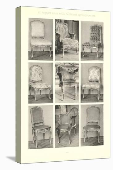 Nine Louis XV Chairs-null-Stretched Canvas