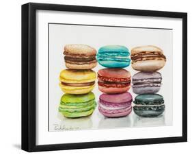 Nine Macaroons-Jennifer Redstreake Geary-Framed Art Print