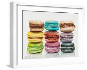 Nine Macaroons-Jennifer Redstreake Geary-Framed Art Print