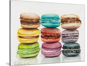 Nine Macaroons-Jennifer Redstreake Geary-Stretched Canvas