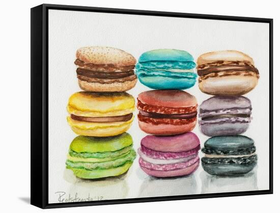 Nine Macaroons-Jennifer Redstreake Geary-Framed Stretched Canvas