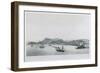 Nine Panoramic Views of Rio De Janeiro: as Prais St. Luzia a Gloria, 1862-Philippe and Ciceri, Eugene Benoist-Framed Giclee Print