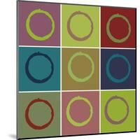 Nine Patch Circle & Colors-Ricki Mountain-Mounted Art Print