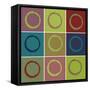 Nine Patch Circle & Colors-Ricki Mountain-Framed Stretched Canvas