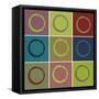 Nine Patch Circle & Colors-Ricki Mountain-Framed Stretched Canvas