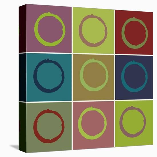 Nine Patch Circle & Colors-Ricki Mountain-Stretched Canvas