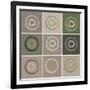 Nine Patch Circles In Circles-Ricki Mountain-Framed Art Print