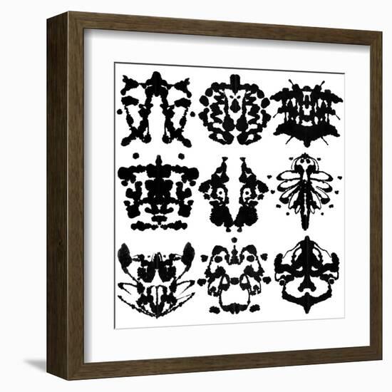 Nine Rorschach Test-akova-Framed Art Print