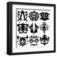 Nine Rorschach Test-akova-Framed Art Print