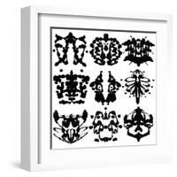 Nine Rorschach Test-akova-Framed Art Print