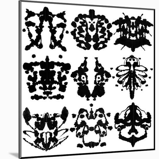 Nine Rorschach Test-akova-Mounted Art Print