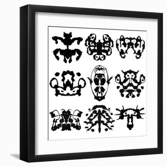 Nine Rorschach Test-akova-Framed Art Print