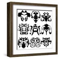 Nine Rorschach Test-akova-Framed Art Print