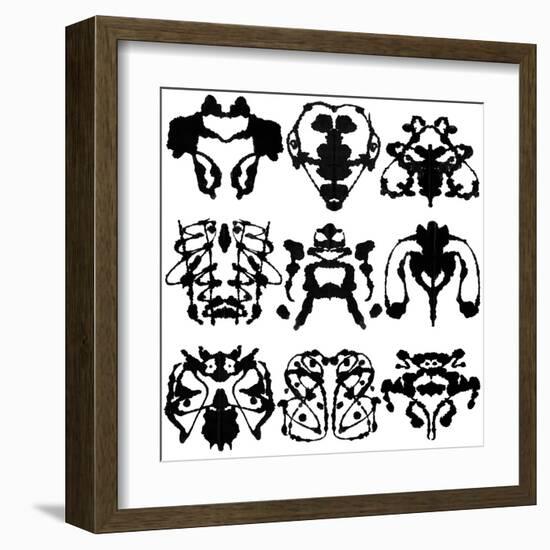 Nine Rorschach Test-akova-Framed Art Print